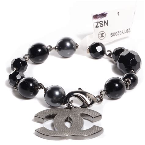 chanel black bead bracelet|chanel bracelets uk.